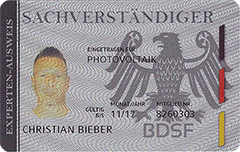 BDSF Sachverständigenausweis
