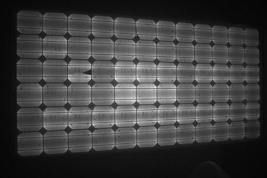 Elektrolumineszenz PV Modul