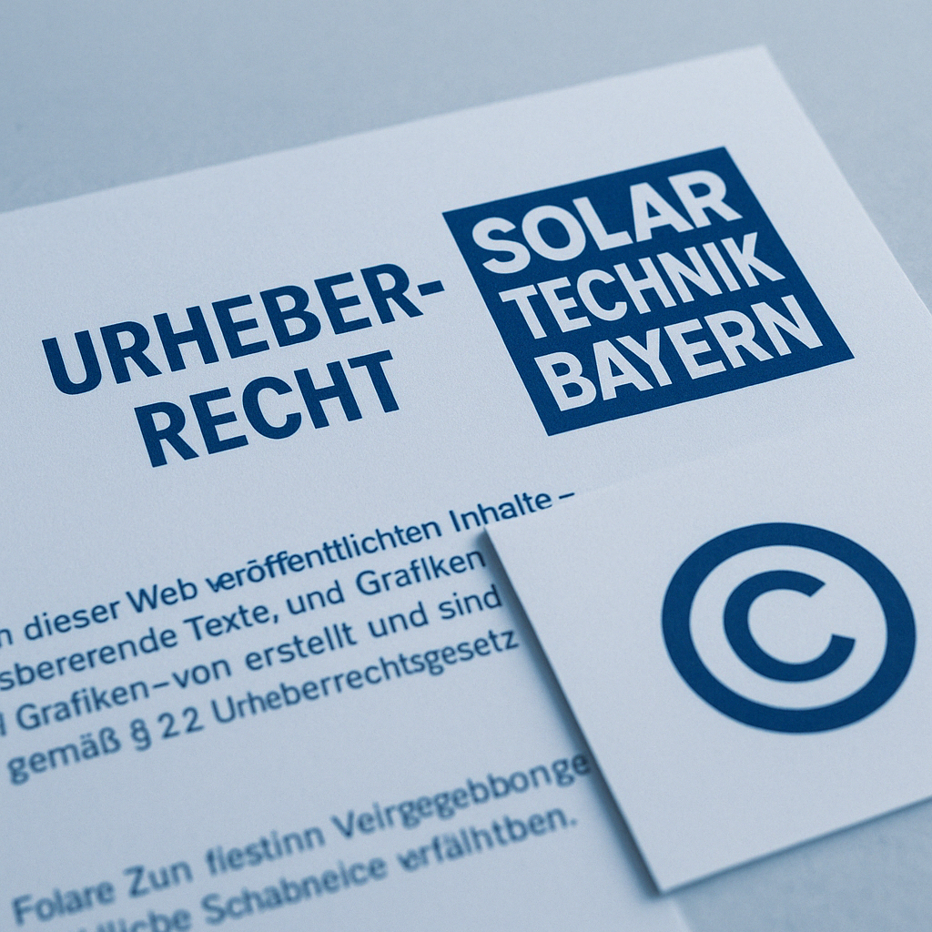 Urheberrecht Solartechnik Bayern